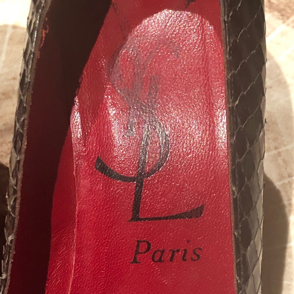 Ysl Paris Snake Leather Shoes View 2